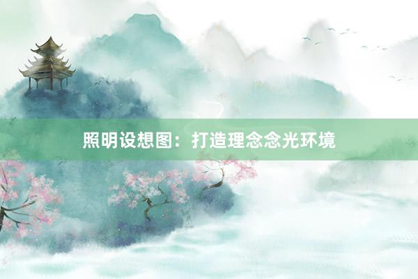 照明设想图：打造理念念光环境